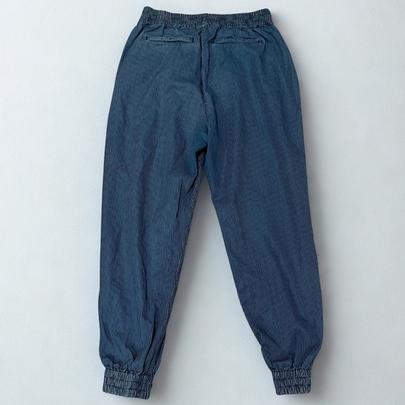 Sweaty Betty Jogger Pants Blue Pinstripes Elastic Waist Size M EUC - Picture 2 of 7